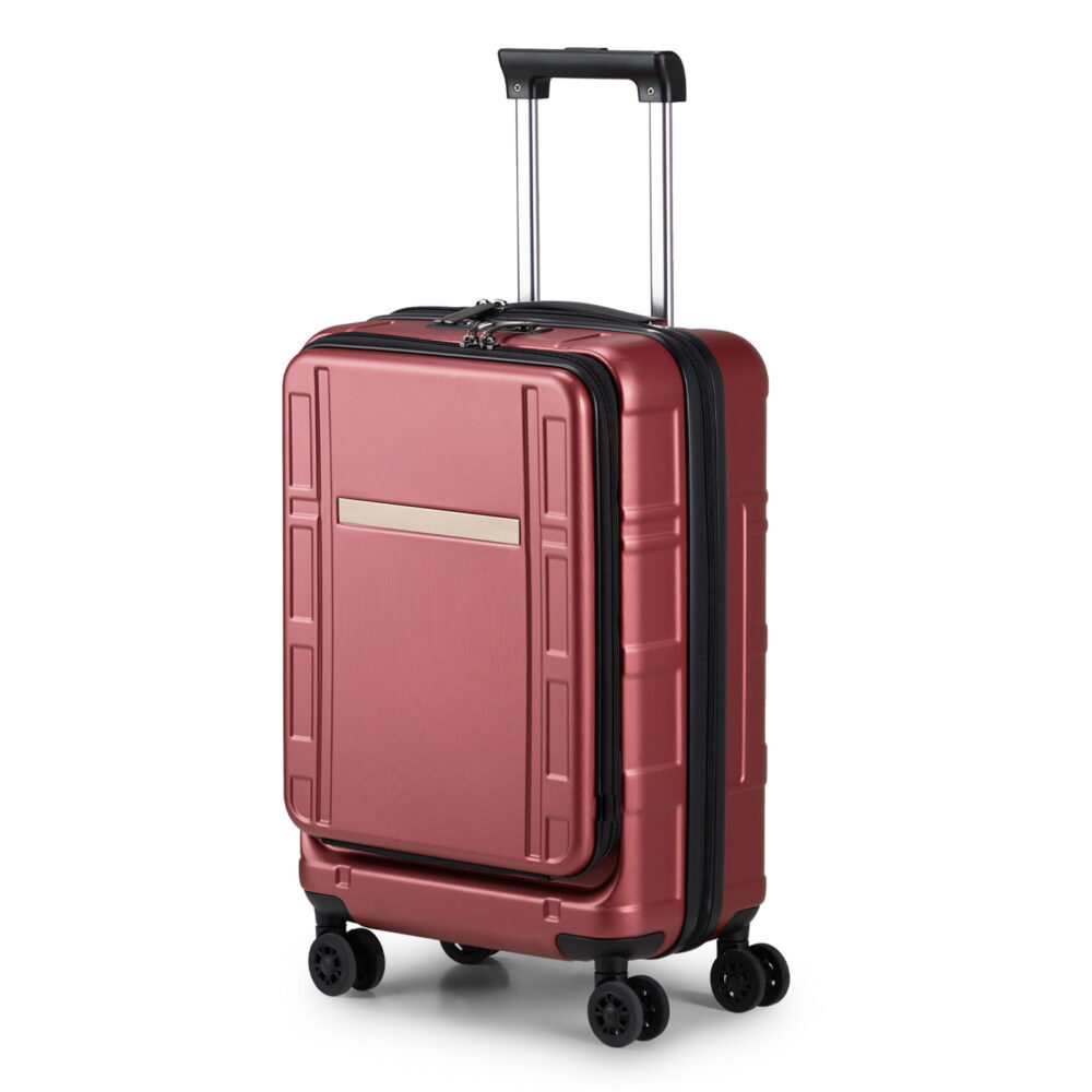 Carry on Luggage 22 X 14 X 9 Airline Approved, ABS+PC 20 Inch Luggage with Front Compartment, Double Spinner Wheels, TSA Lock，Wine Red Color #SY-47891097 - Image 5