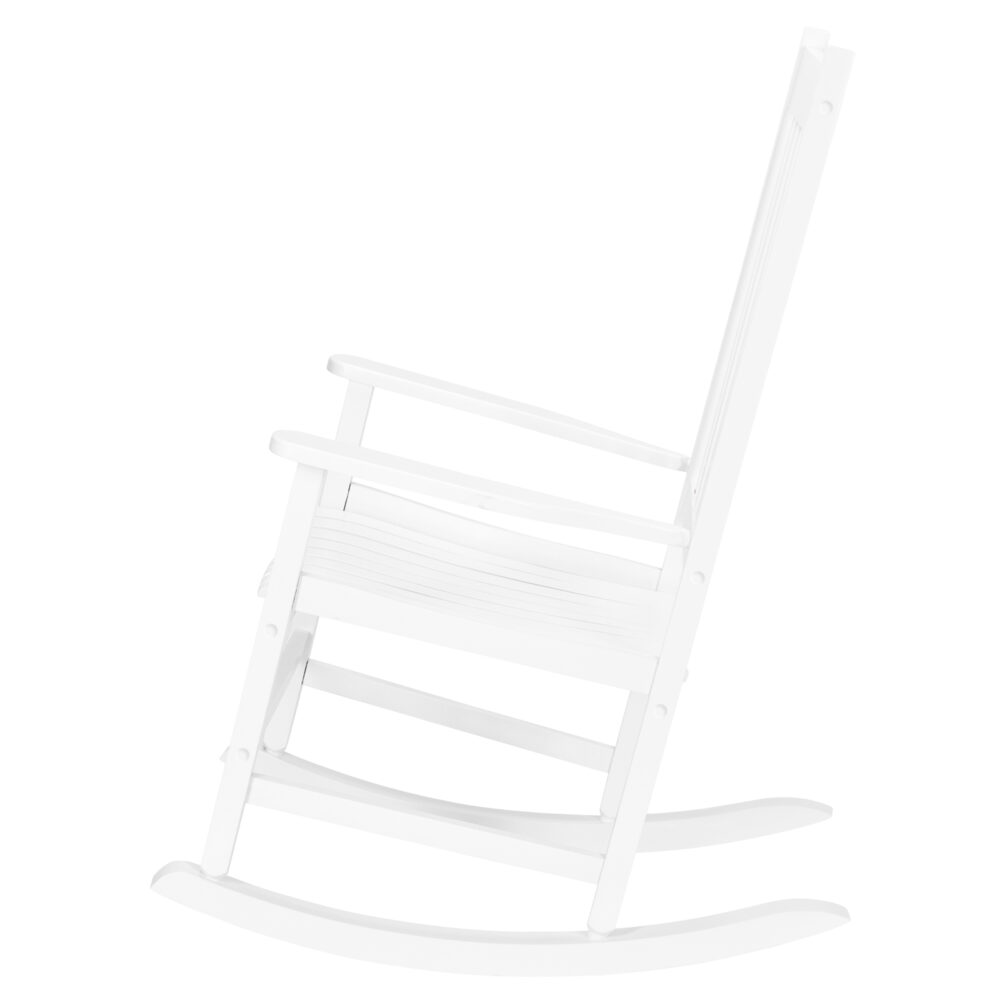 68.5*86*115CM Square Wooden Rocking Chair White #JL06-33661004 - Image 4