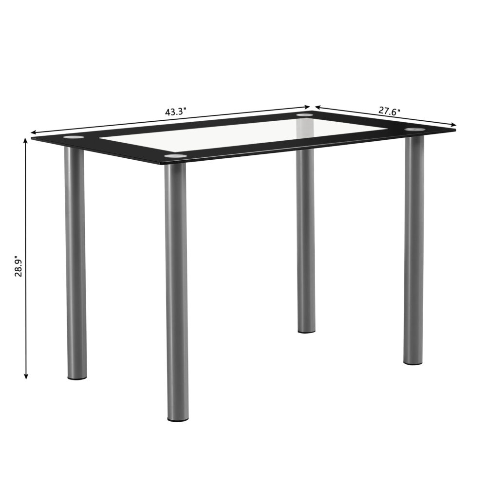 110cm Dining Table Tempered Glass Dining Table #JL06-31960533 - Image 7