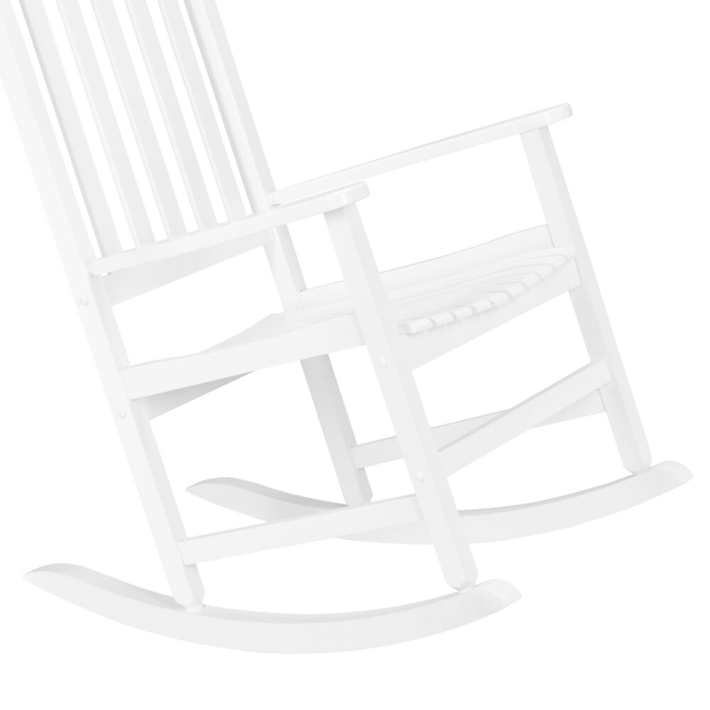 68.5*86*115CM Square Wooden Rocking Chair White #JL06-33661004 - Image 11