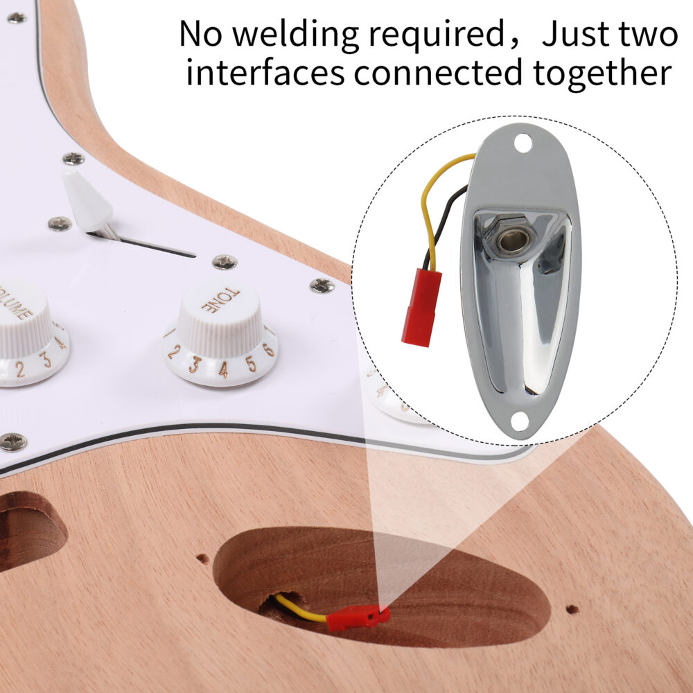 DIY 6 String ST Style Electric Guitar Kits with Mahogany Body, Maple Neck and Accessories #JL06-12165589 - Image 4