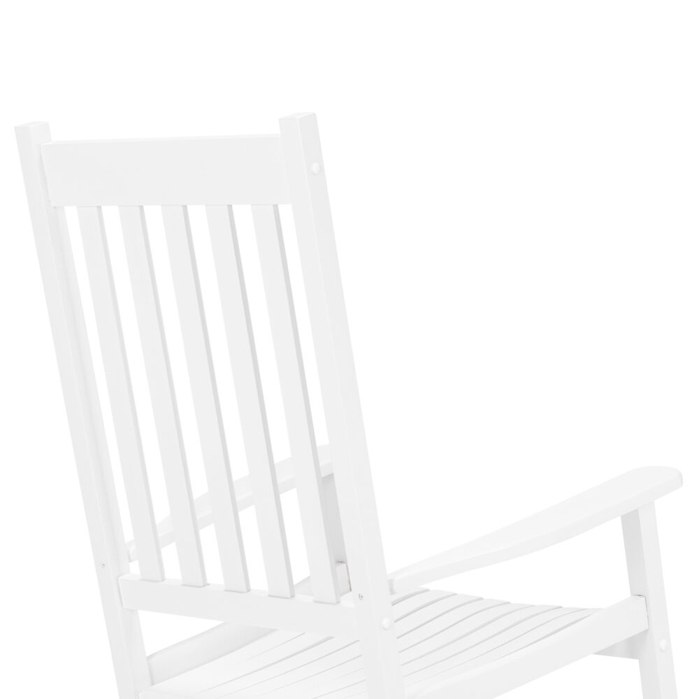 68.5*86*115CM Square Wooden Rocking Chair White #JL06-33661004 - Image 12