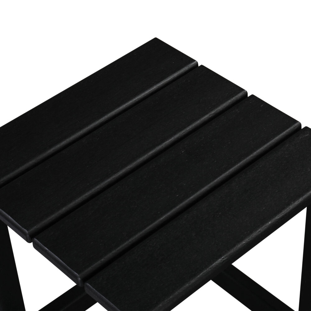 36*36*47cm Single Layer Square HDPE Side Table Black #SY-33119936 - Image 4