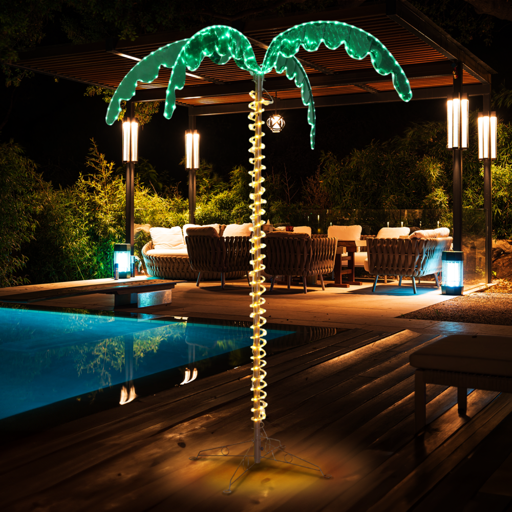 7ft 306 Lights 31V 6W Coconut Tree Lights Garden Tree Lights Decoration #SY-54685844 - Image 3