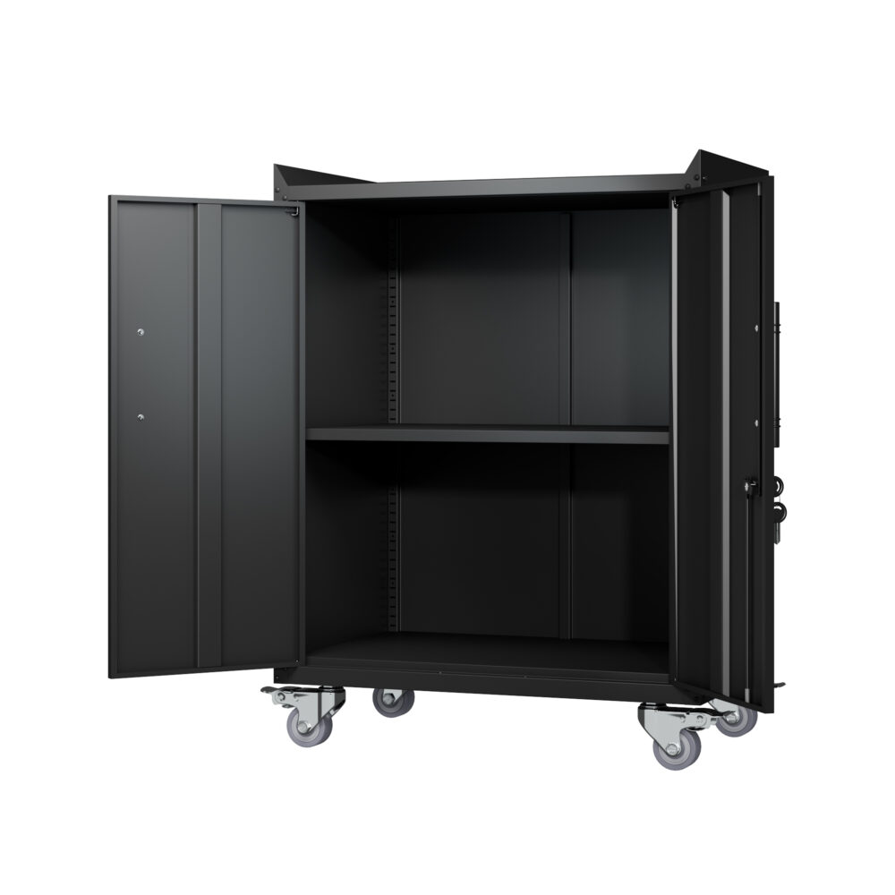 2 Door Tool Cabinets for Garage, Lockable Garage Storage Cabinet, Locking Metal Storage Cabinet with Wheels, Rolling Tool Chest, Assembly Required H34*W30.3*D18 #JL06-69278319 - Image 10