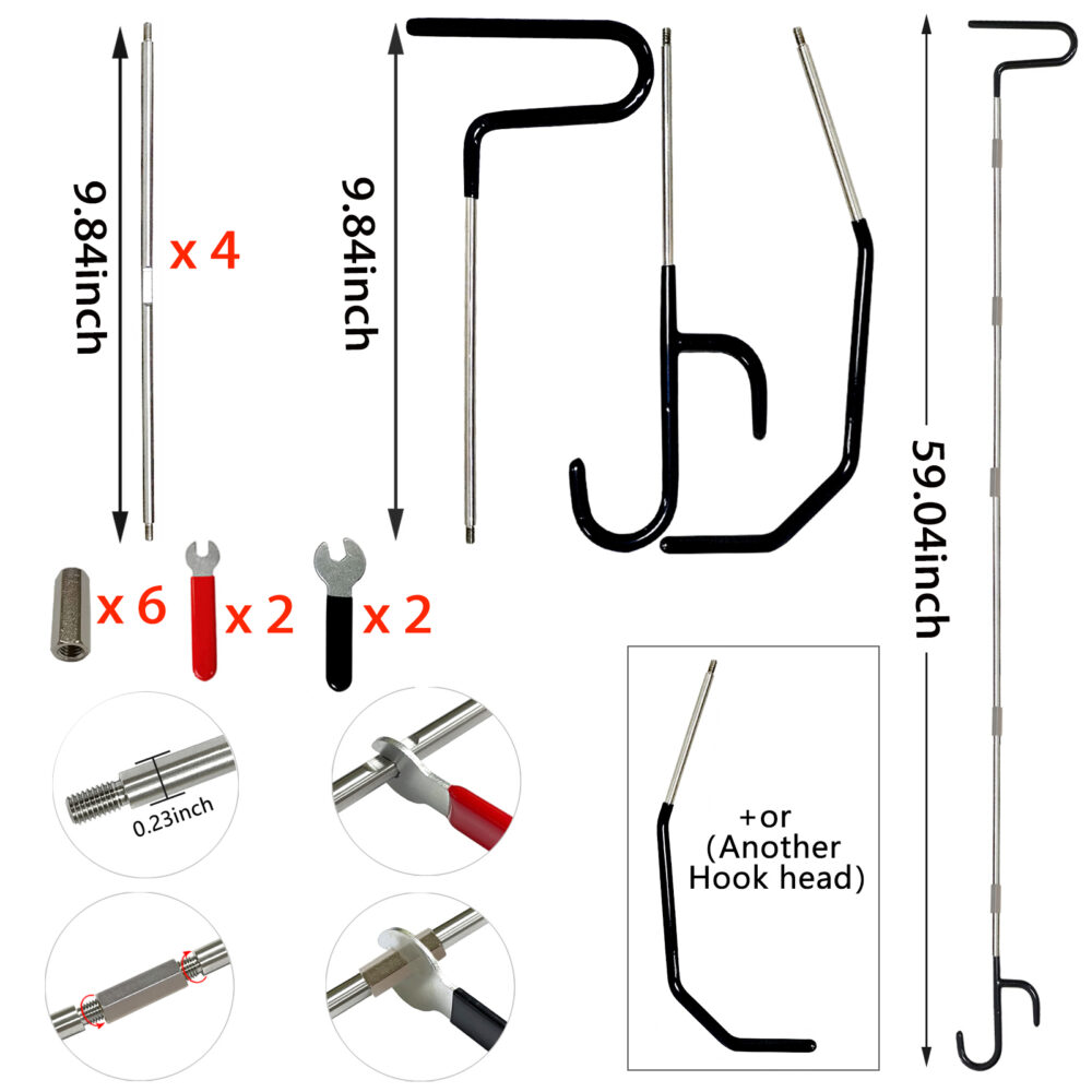 Long distance tools outdoor steel wheel puller truck fifth push pull hook 1 piece, garage door pull hook #JL06-95566043 - Image 6