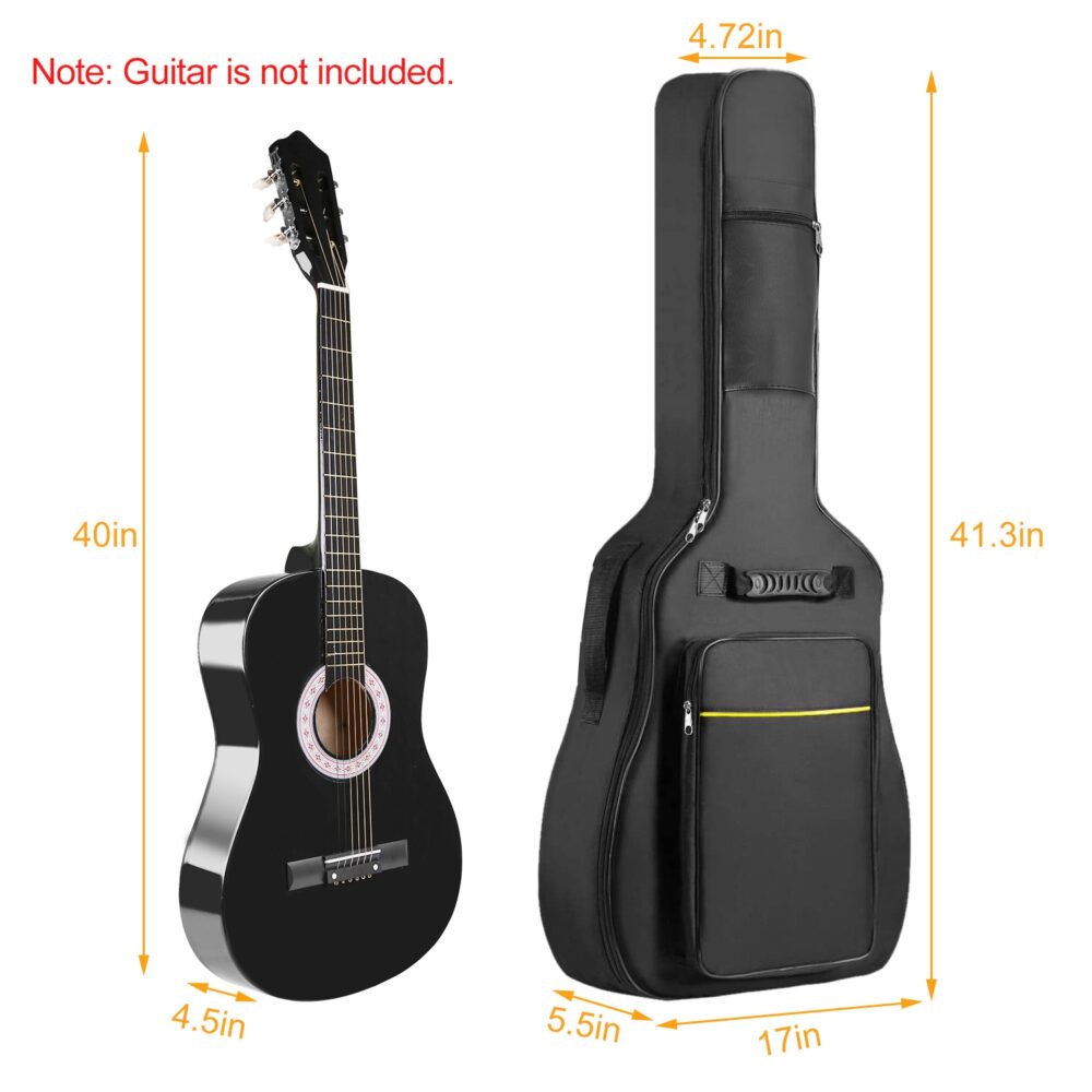 41” Guitar Backpack Adjustable Shoulder Strap Water-resistant Guitar Carry Bag 5mm Thick Padded Protective Acoustic Guitar Bag #SY-53869430 - Image 2