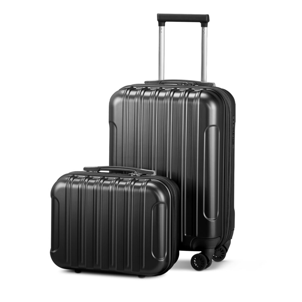 2 Piece Luggage Set, 20" Carry-On Expandble Luggage Hardside Lightweight Suitcase, 14" Mini Cosmetic Cases #SY-71033973 - Image 3