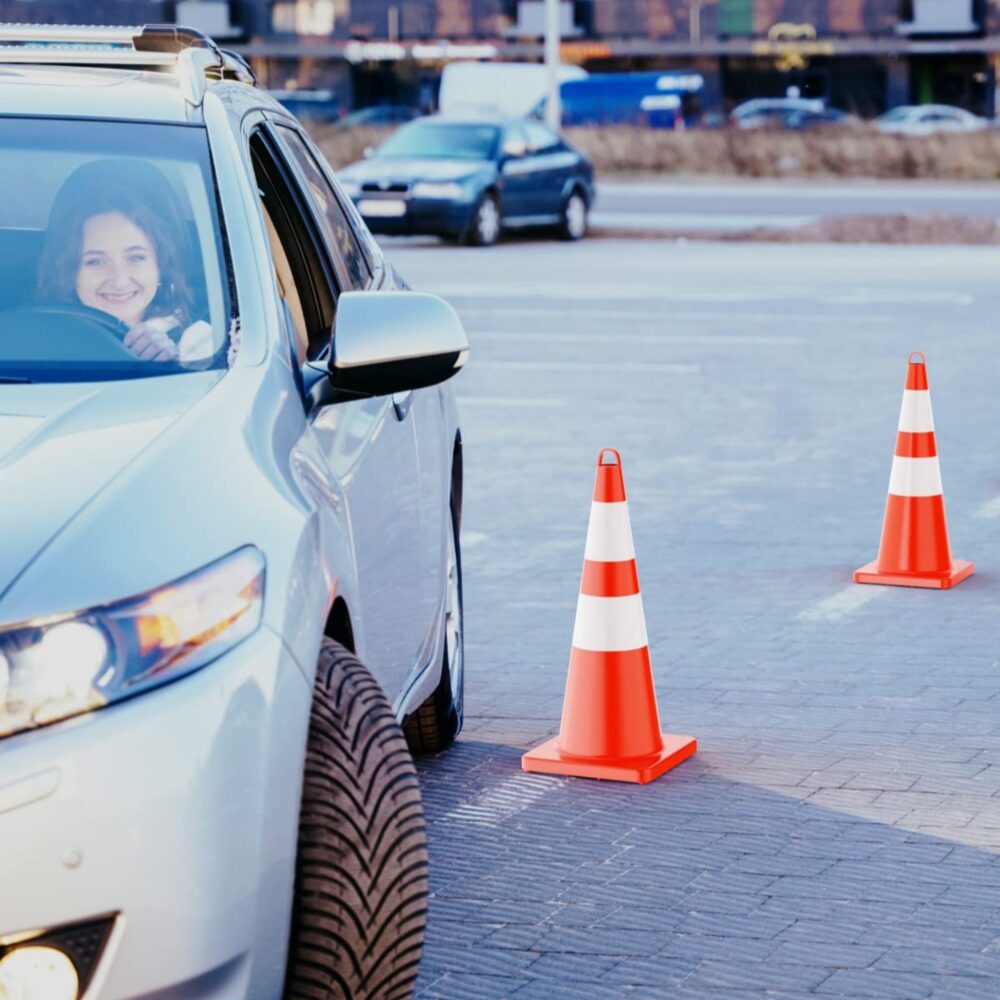 [12 Pack] 28 inch Traffic Safety Cones with Reflective Collars, Sturdy Orange PVC Cones for Road Safety, Parking lot and Driving Training #SY-40142847 - Image 6