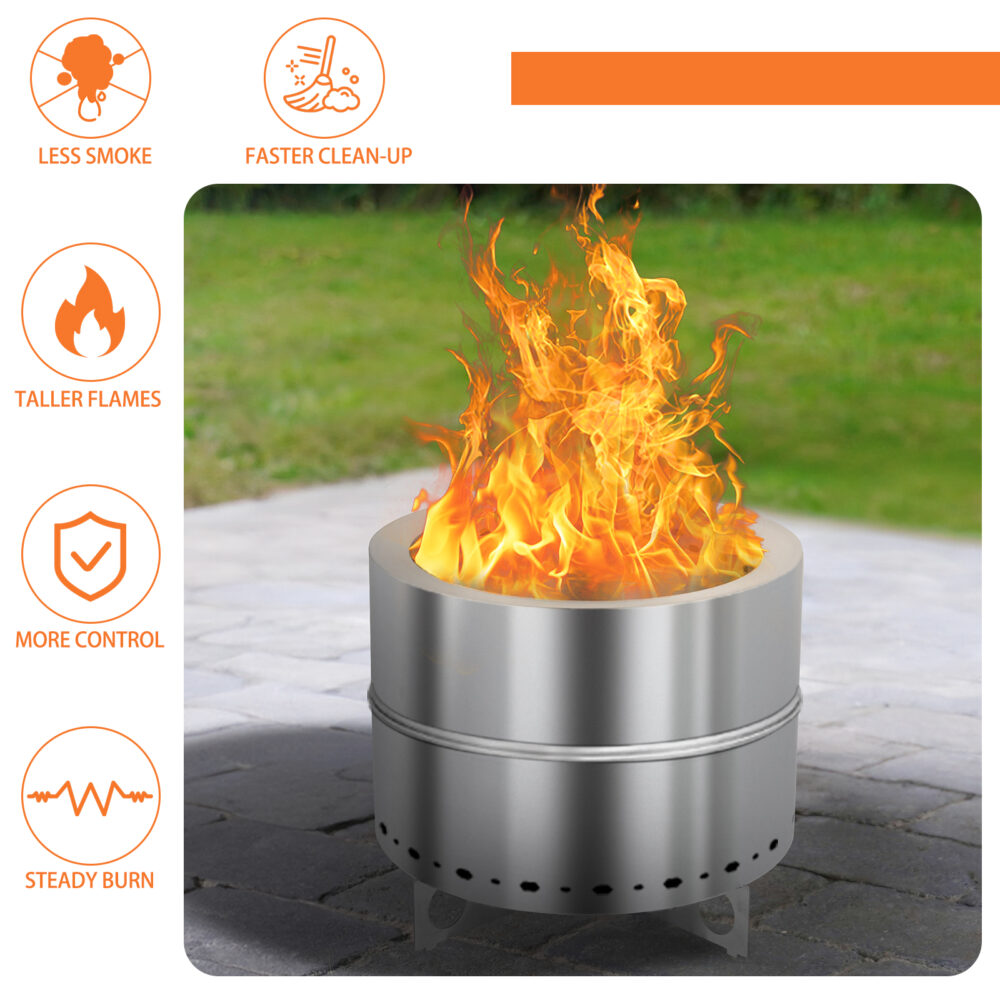 19.3*19.3*16.7in Smokeless Fire pit #SY-36744957 - Image 7