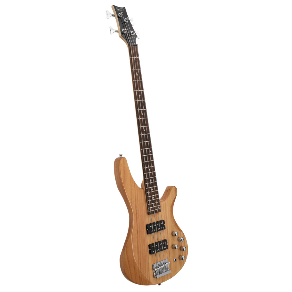 Glarry 44 Inch GIB 4 String H-H Pickup Laurel Wood Fingerboard Electric Bass Guitar with Bag and other Accessories Burlywood #JL06-51845818 - Image 5