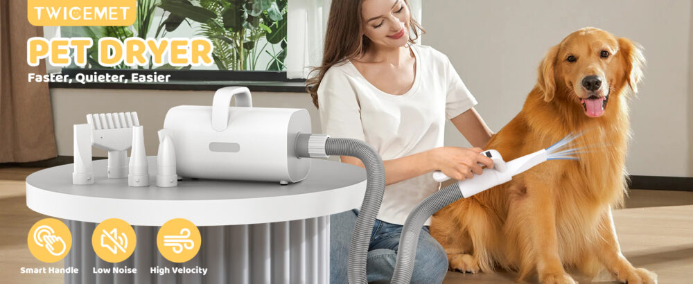 Dog dryer, 4-in-1 dog hair dryer with smart handle,90 m/s high speed negative ion dog hair dryer, adjustable air speed and temperature pet dryer for dogs and cats #JL01-USA-240 - Image 8