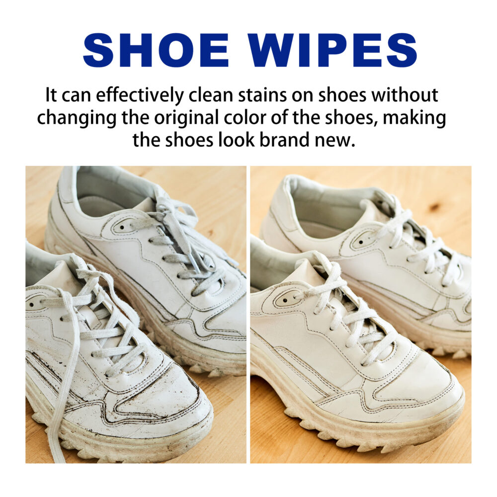 Sneaker wipes small white shoes clean stains yellow shoe edge decontamination wash free bright white clean #JL04-JHC04-A012-40-WH1 - Image 6