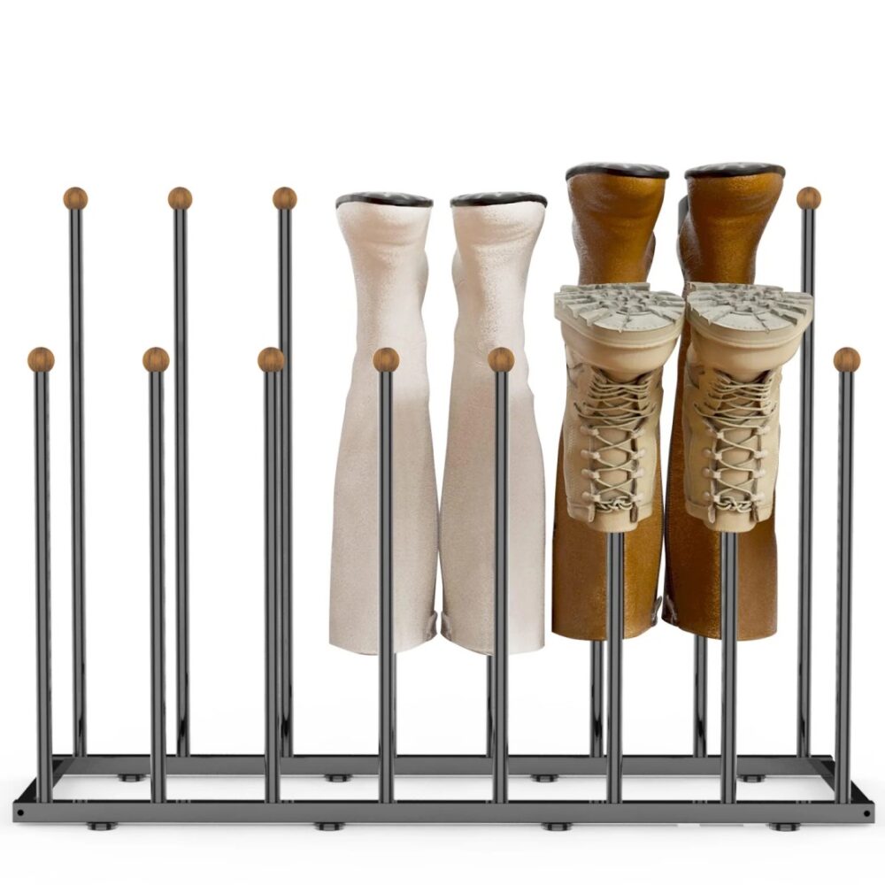 Boot Rack Organizer for 8 Pairs, Free Standing Boot Storage Metal Shoe Rack Fit for Tall Boots #JL06-94789588 - Image 5