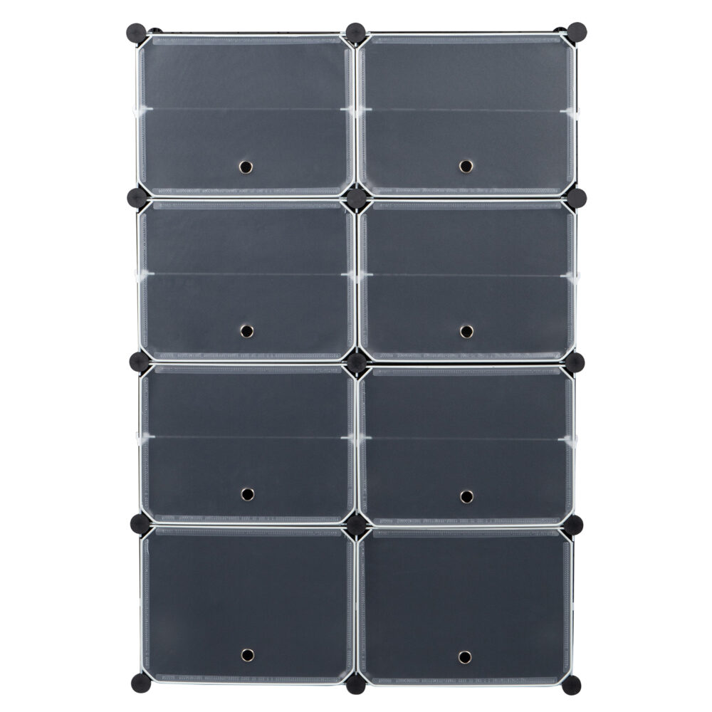 7-Tier Portable 28 Pair Shoe Rack Organizer 14 Grids Tower Shelf Storage Cabinet Stand Expandable for Heels, Boots, Slippers, Black #SY-95760738 - Image 10