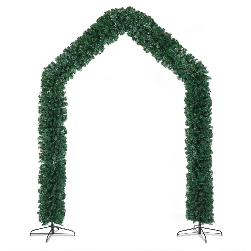 240*40*260cm 1860 Branches PVC Christmas Arch Holiday Arch Decoration Green #SY-08997498