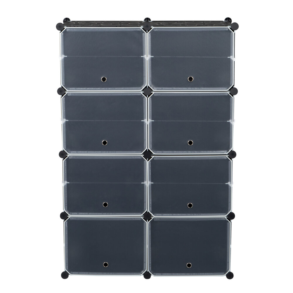 7-Tier Portable 28 Pair Shoe Rack Organizer 14 Grids Tower Shelf Storage Cabinet Stand Expandable for Heels, Boots, Slippers, Black #SY-95760738 - Image 11