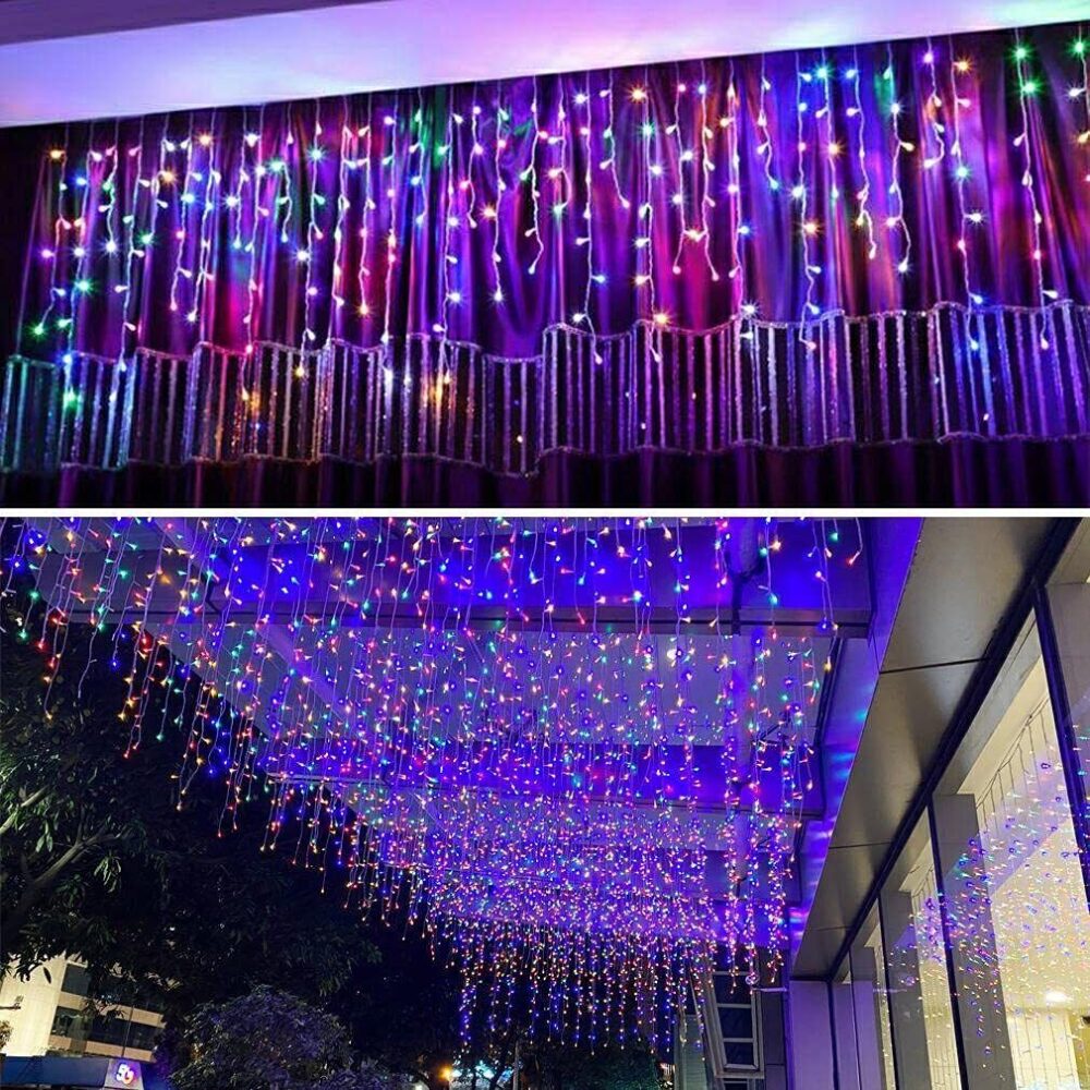 Curtain Icicle Lights Wedding Party LED Fairy Christmas Indoor Outdoor #JL06-01065857