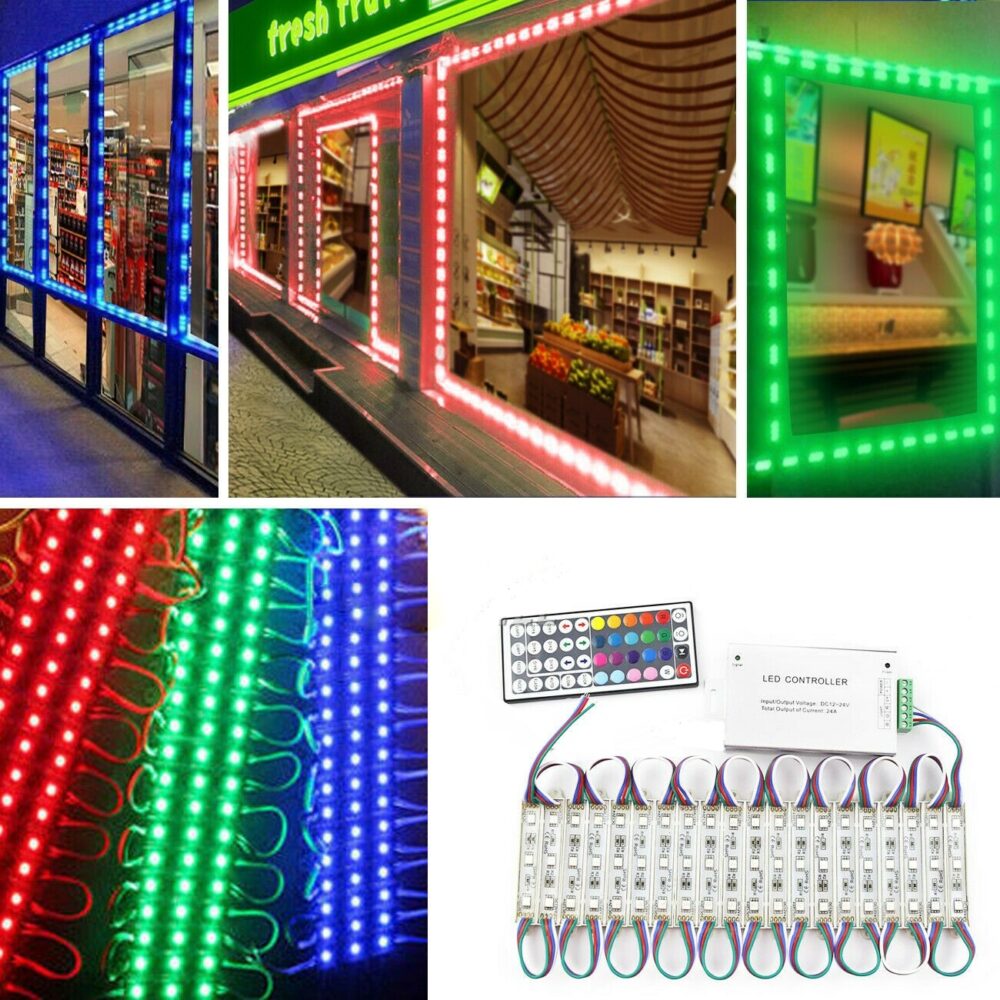 Super Bright IP65 Waterproof 5050 SMD Module Light Sign Strip Lamp DC 12V with controller #JL06-90145190 - Image 8