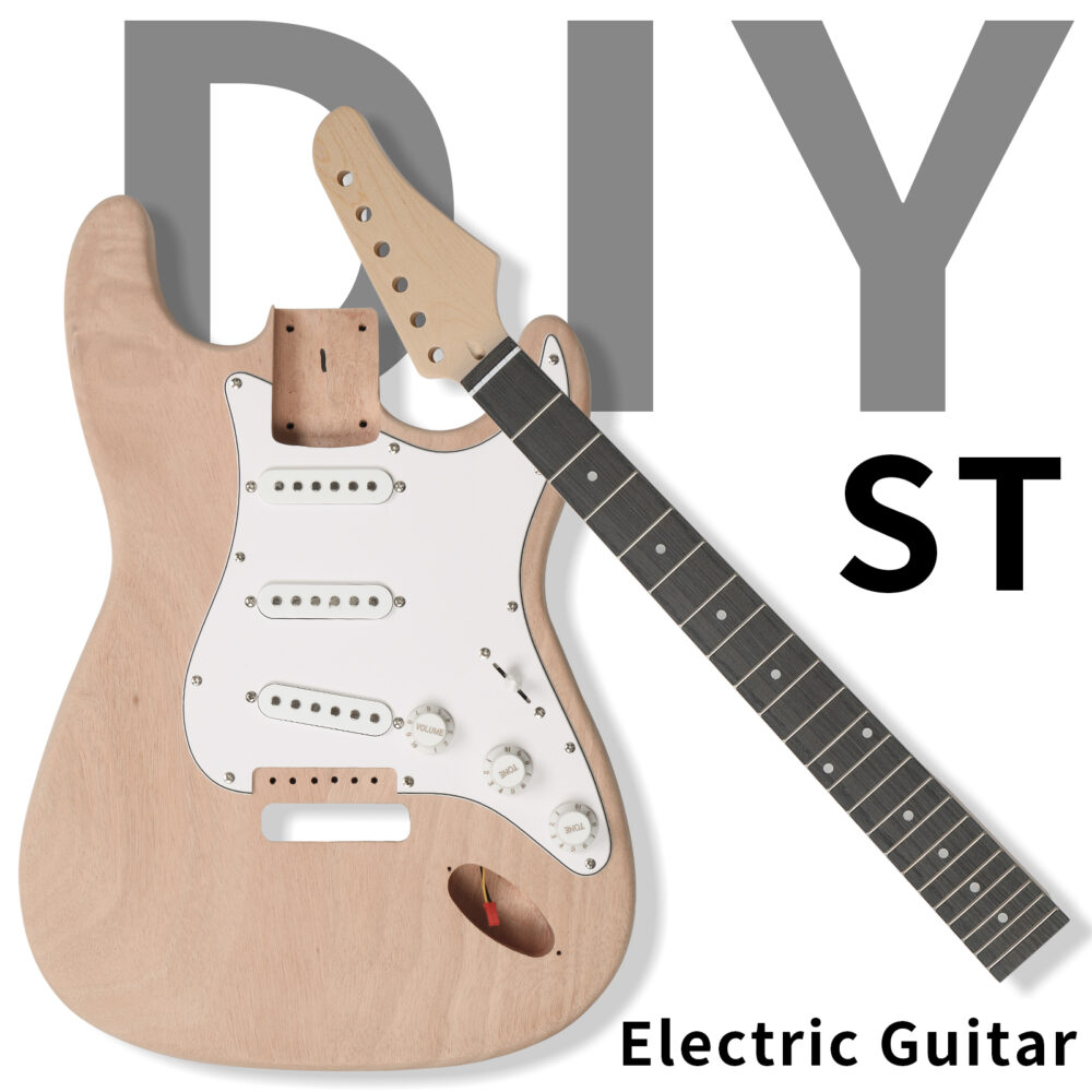 DIY 6 String ST Style Electric Guitar Kits with Mahogany Body, Maple Neck and Accessories #JL06-12165589 - Image 7