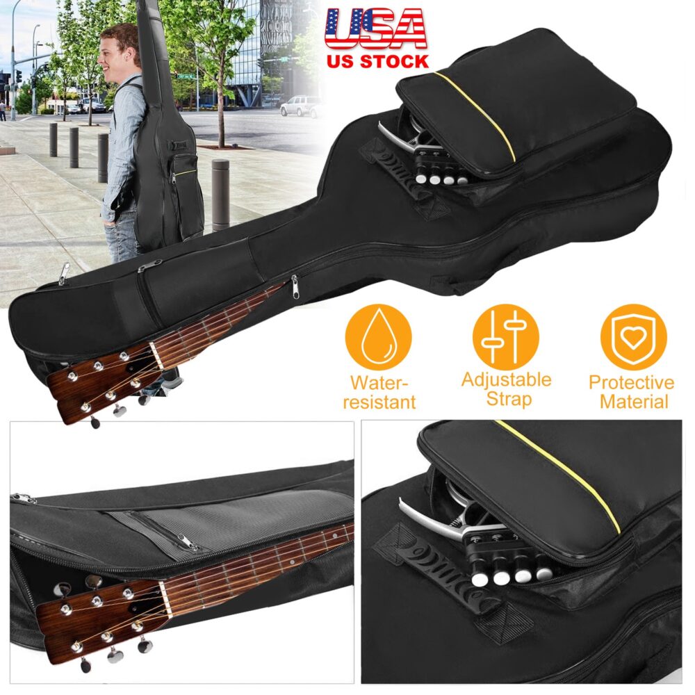 41” Guitar Backpack Adjustable Shoulder Strap Water-resistant Guitar Carry Bag 5mm Thick Padded Protective Acoustic Guitar Bag #SY-53869430 - Image 6