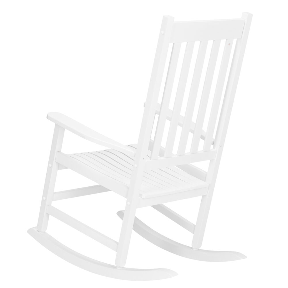 68.5*86*115CM Square Wooden Rocking Chair White #JL06-33661004 - Image 15