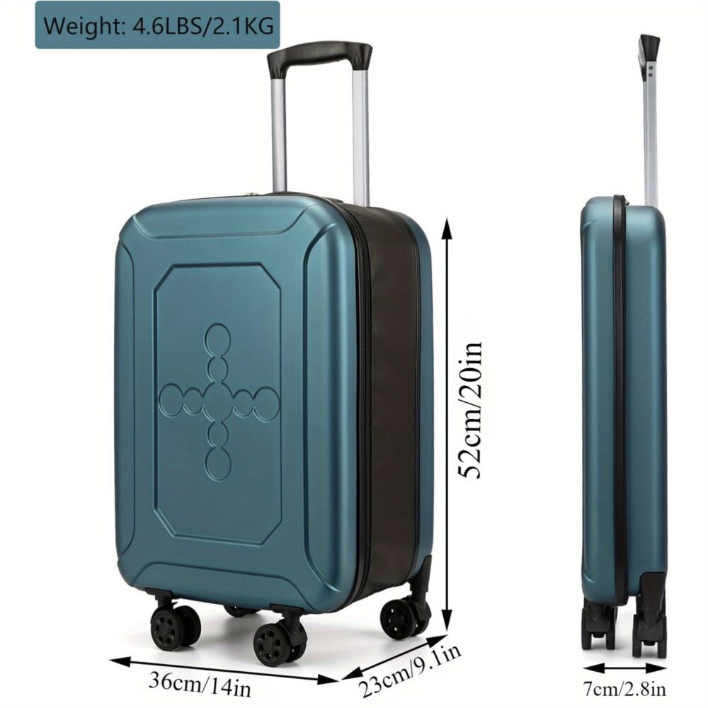 20'' Carry on Luggage, Folding Luggage with Space-Saving, Suitcases with Spinner Wheels Brought on Plane Small Lightweight Password Luggage #SY-73322968 - Image 9