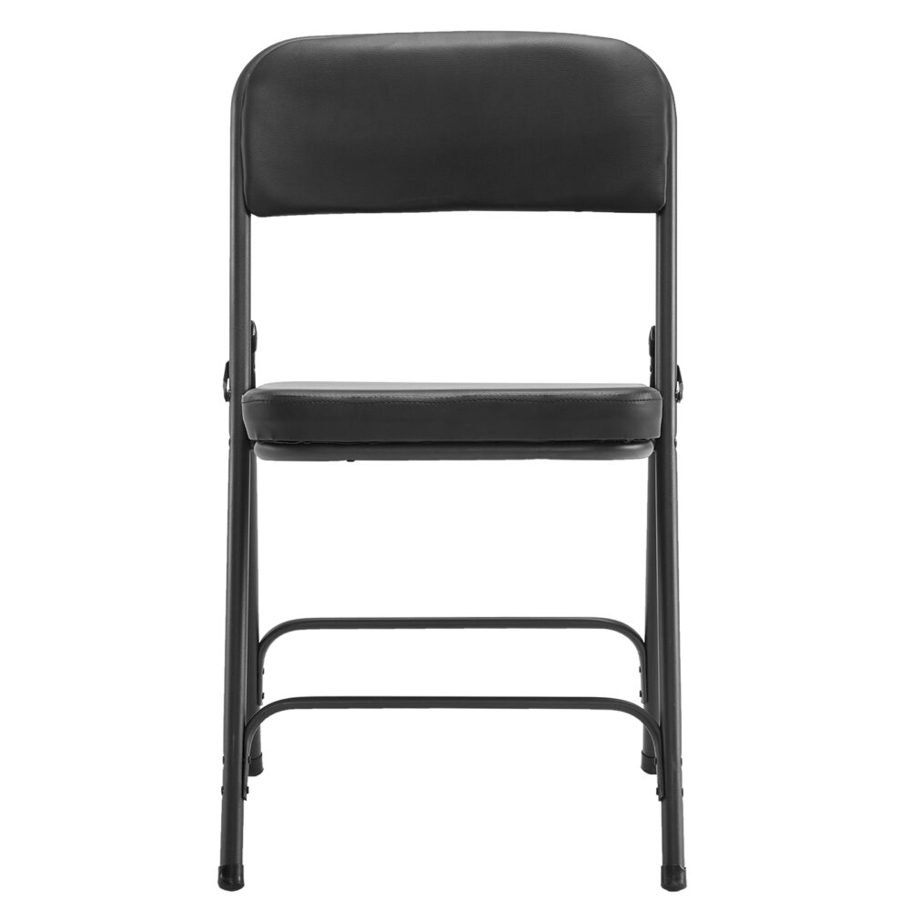 2 Pack Metal Folding Chairs with Padded Seat and Back, for Home and Office, Indoor and Outdoor Events Party Wedding, Black #SY-47505325 - Image 9