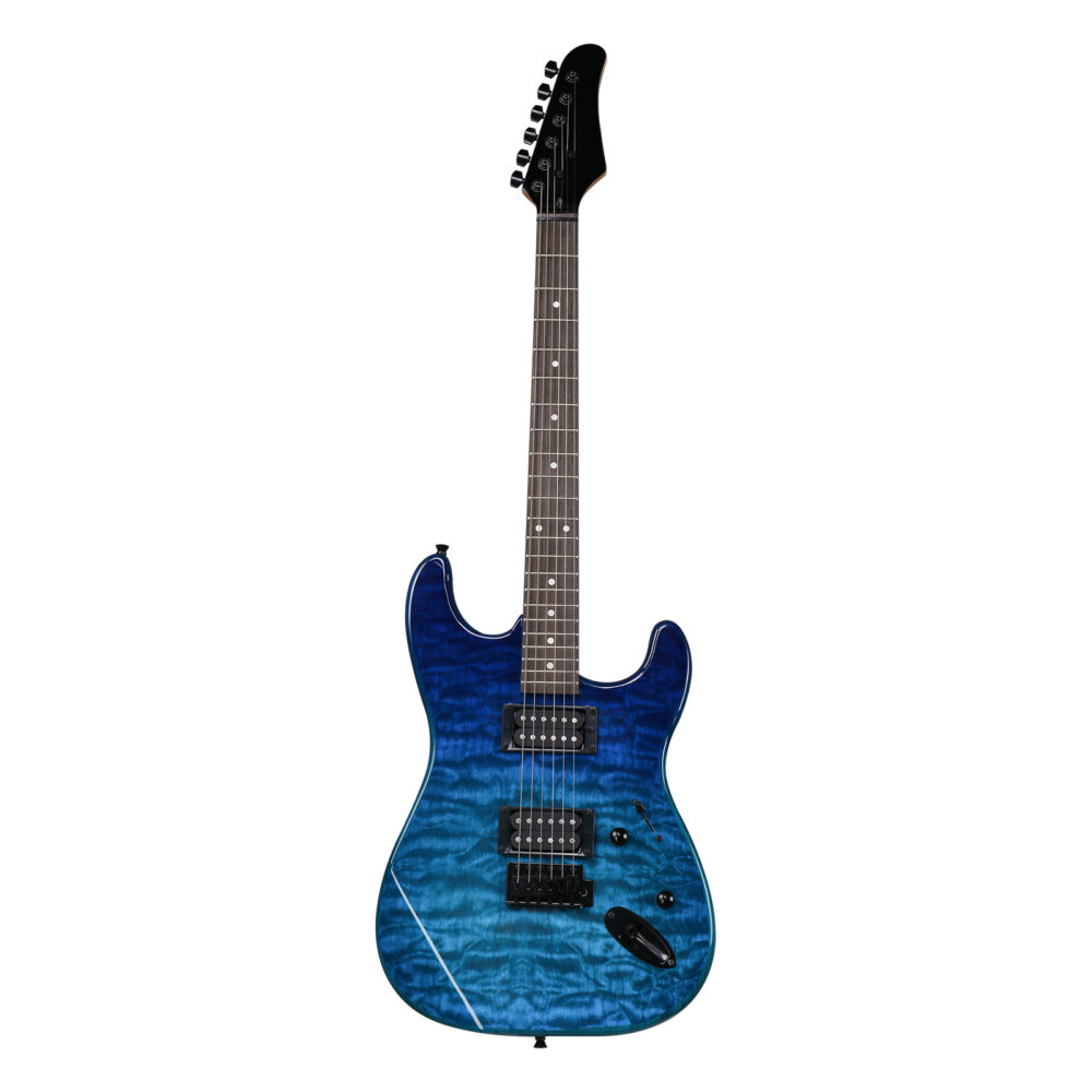 39in Electric Guitar H-H Pickups Trans Blue suit for Heavier Rock #JL06-75010223 - Image 12