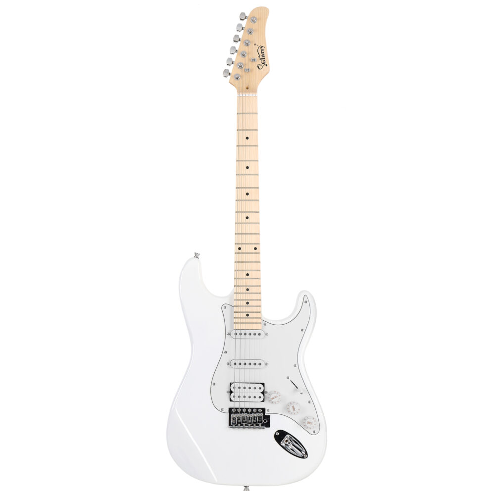 Glarry GST Stylish H-S-S Pickup Electric Guitar Kit with 20W AMP Bag Guitar Strap White #JL06-69703397 - Image 17