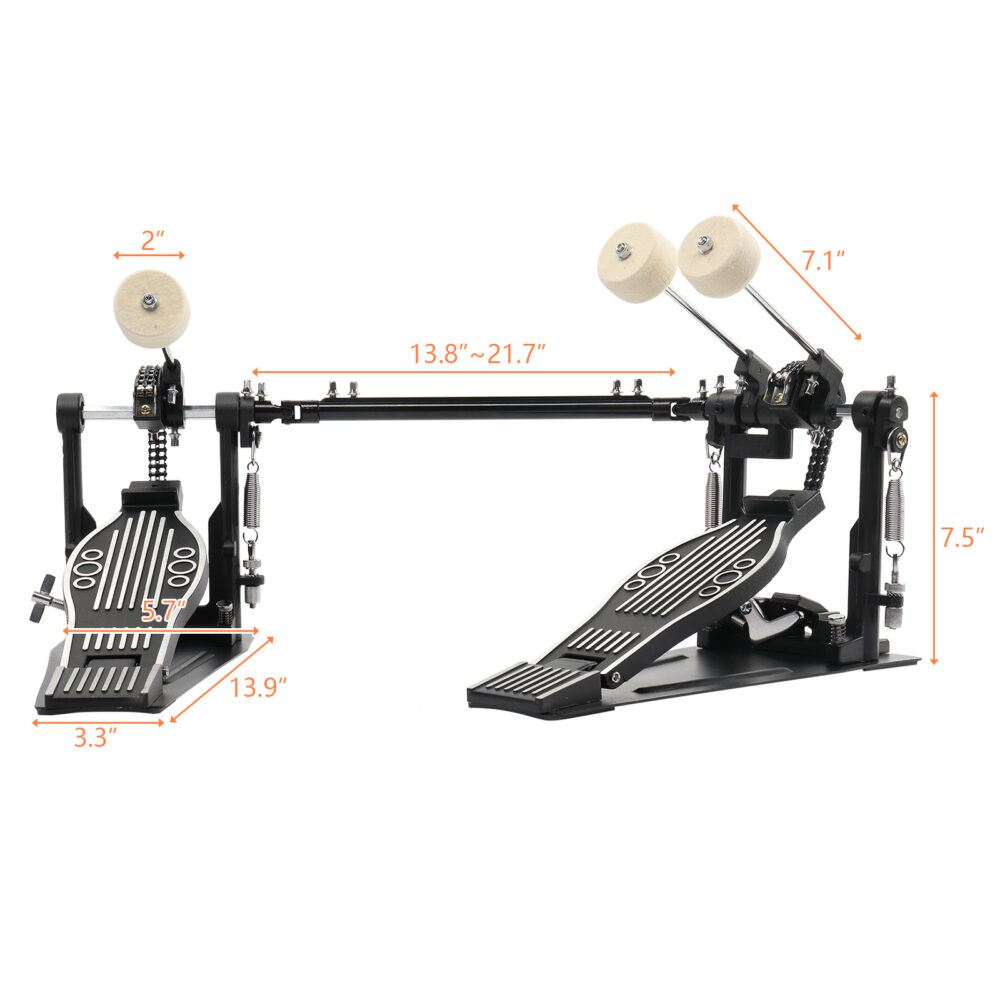 Wool Felt Hammer Double Drum Pedal Professional Double Bass Drum Pedal Black #JL06-99363475 - Image 18