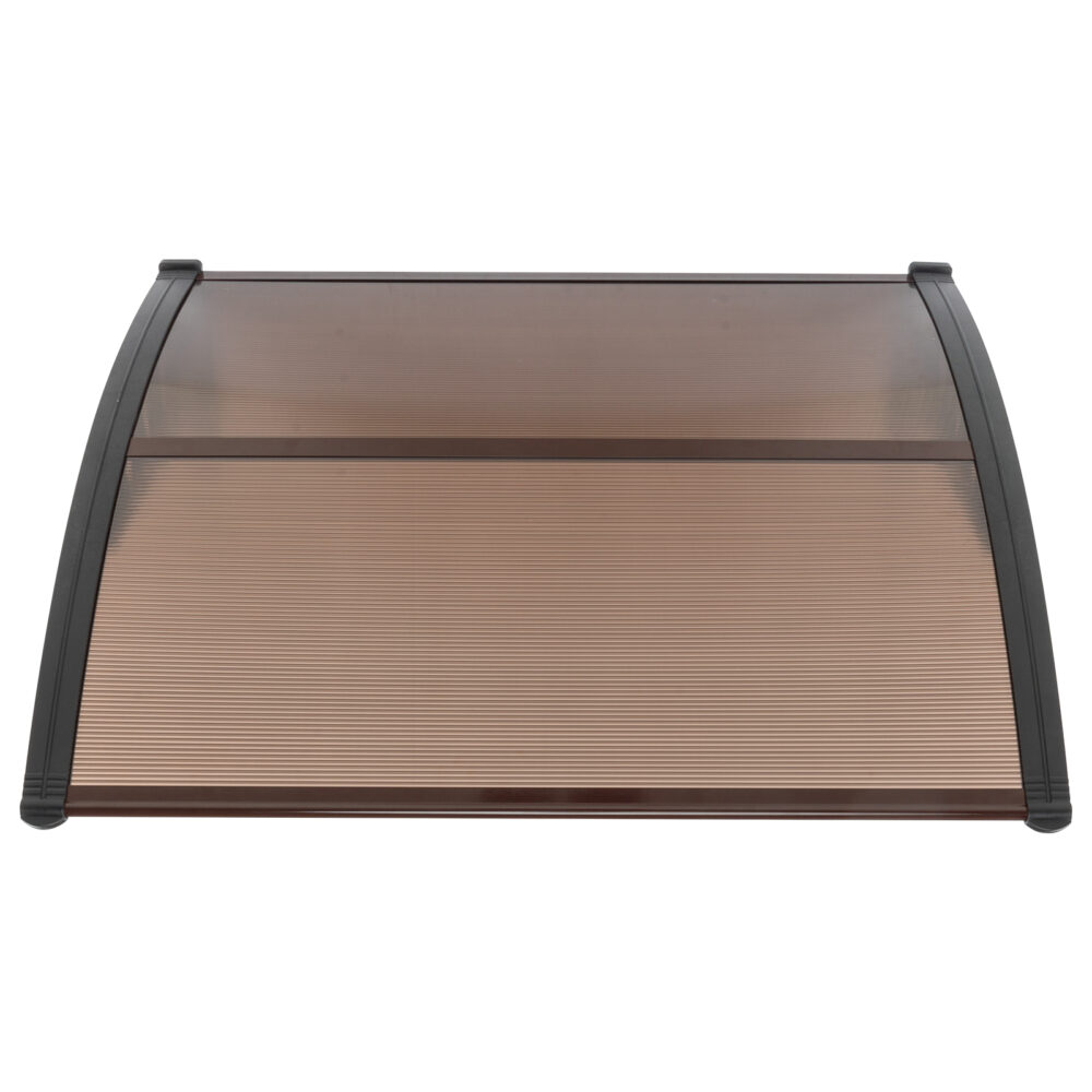 100 x 96cm Household Application Door & Window Rain Cover Eaves Brown Board & Black Holder #SY-70596693 - Image 9