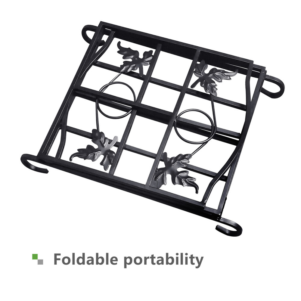 Folding Log Storage Rack, Log Holder Firewood Racks,Black #SY-00184417 - Image 7