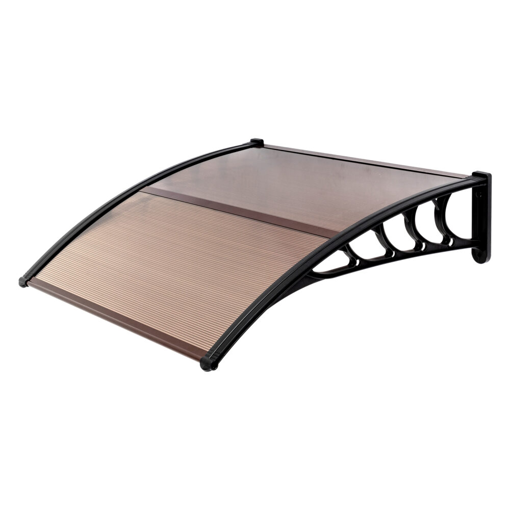 100 x 96cm Household Application Door & Window Rain Cover Eaves Brown Board & Black Holder #SY-70596693 - Image 10