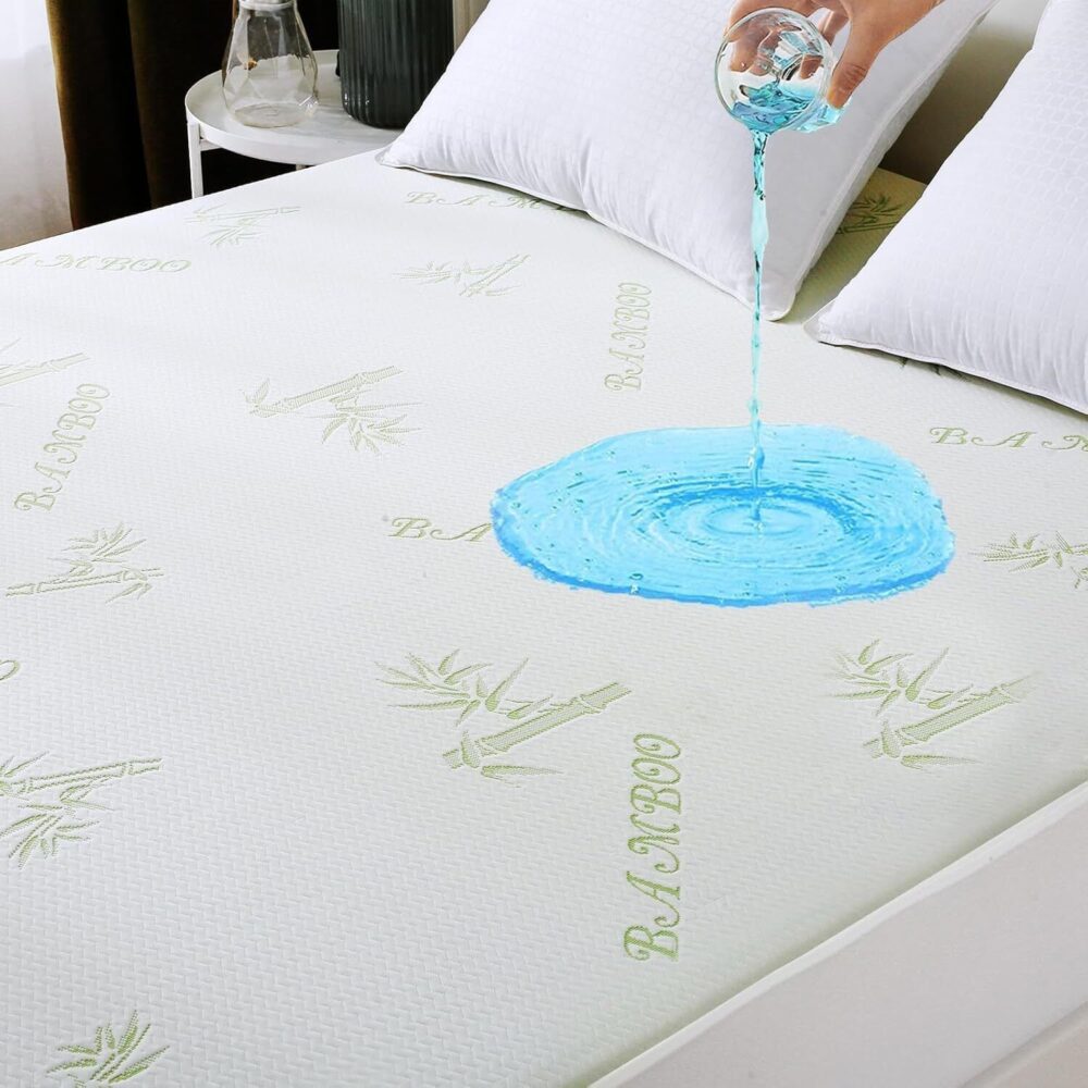 Extra Deep Bamboo Mattress Protector Waterproof Breathable Mattress Bed Cover #JL05-w13138920 - Image 2