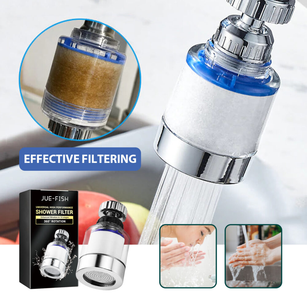 Faucet filter 360° rotating head filter shower water kitchen home water purifier #JL04-JUB06-A047-1-BK1