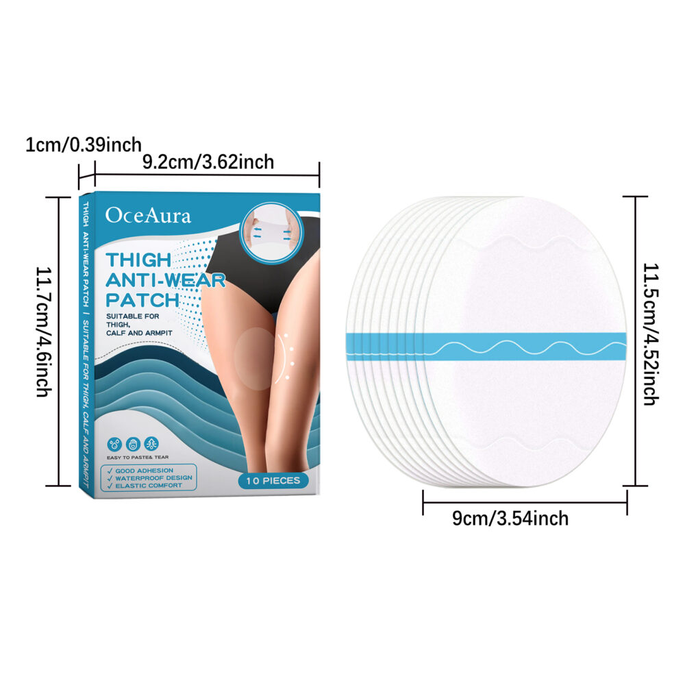 Thigh anti-wear Adhesive Thigh and calf non-trace leg protector Breathable invisible multi-functional anti-wear foot adhesive #JL04-OCA06-A080-10-WH1 - Image 2