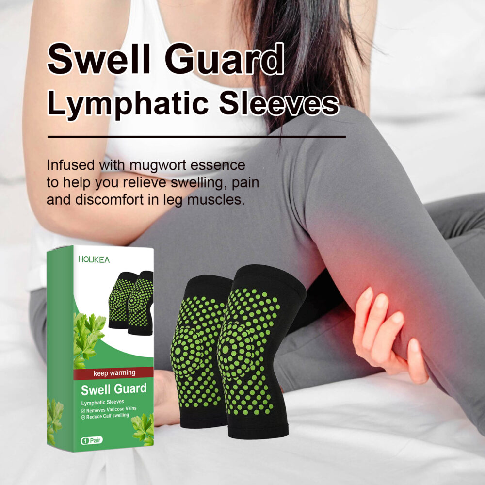 Self-heating lymph leg sleeve relieves muscle soreness and reduces lymph swelling discomfort body care sleeve #JL04-HKB05-A010-1-GN1 - Image 3