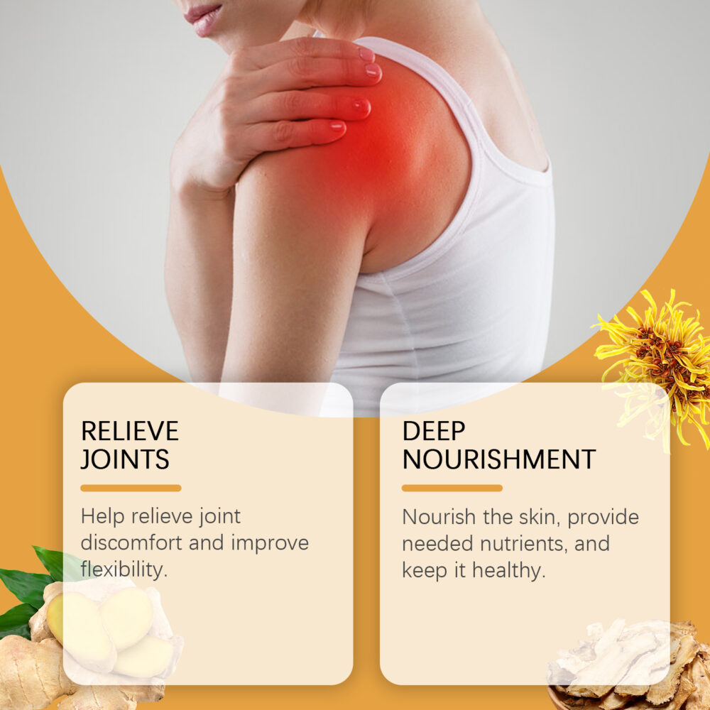 Ginger Herbal Joint Care Cream for sore knee joints and muscles Body massage cream #JL04-OUB07-A005-120-YE1 - Image 3