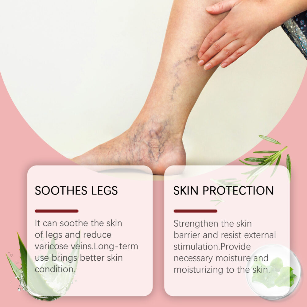 Vein Repair Cream Leg Massage to relieve leg swelling earthworm leg skin body massage cream #JL04-XIB07-A058-80-RD1 - Image 2