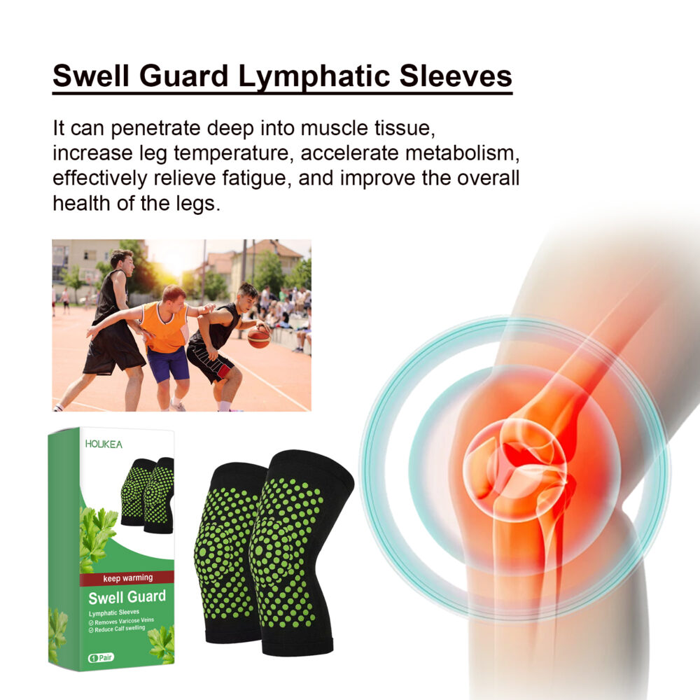 Self-heating lymph leg sleeve relieves muscle soreness and reduces lymph swelling discomfort body care sleeve #JL04-HKB05-A010-1-GN1 - Image 4