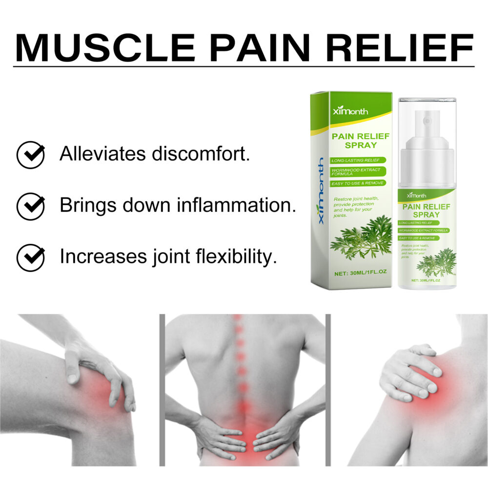 Wormwood sinewy Pain Relief Spray for lumbar, shoulder, cervical and knee joint pain care cream #JL04-XIB04-A012-30-GN2 - Image 4