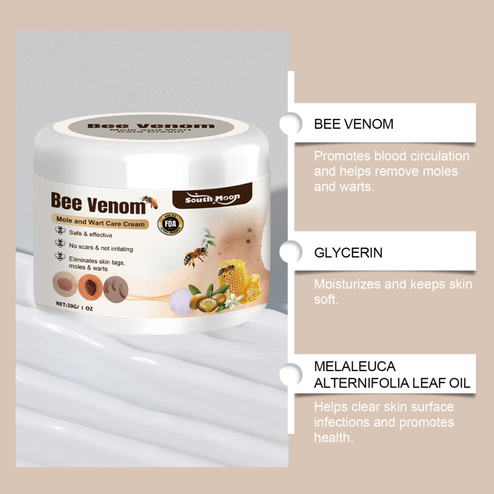 Beesvenom Wart Cream Lightening skin Mole Wart Clean Repair Smooth skin care cream #JL04-SOB04-A022-30-WH1 - Image 6