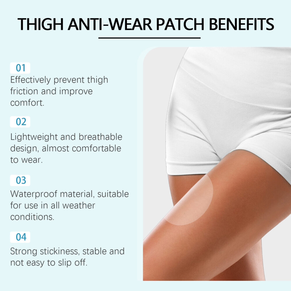 Thigh anti-wear Adhesive Thigh and calf non-trace leg protector Breathable invisible multi-functional anti-wear foot adhesive #JL04-OCA06-A080-10-WH1 - Image 6