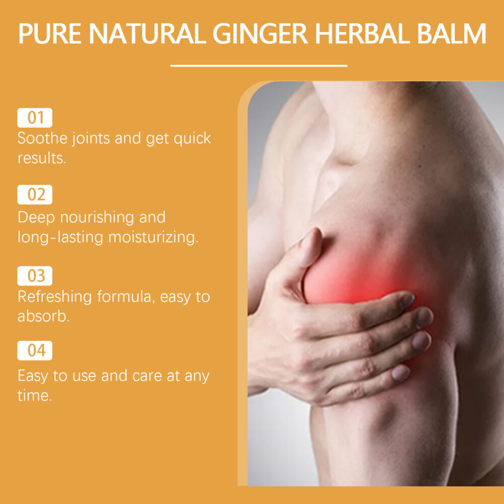 Ginger Herbal Joint Care Cream for sore knee joints and muscles Body massage cream #JL04-OUB07-A005-120-YE1 - Image 7