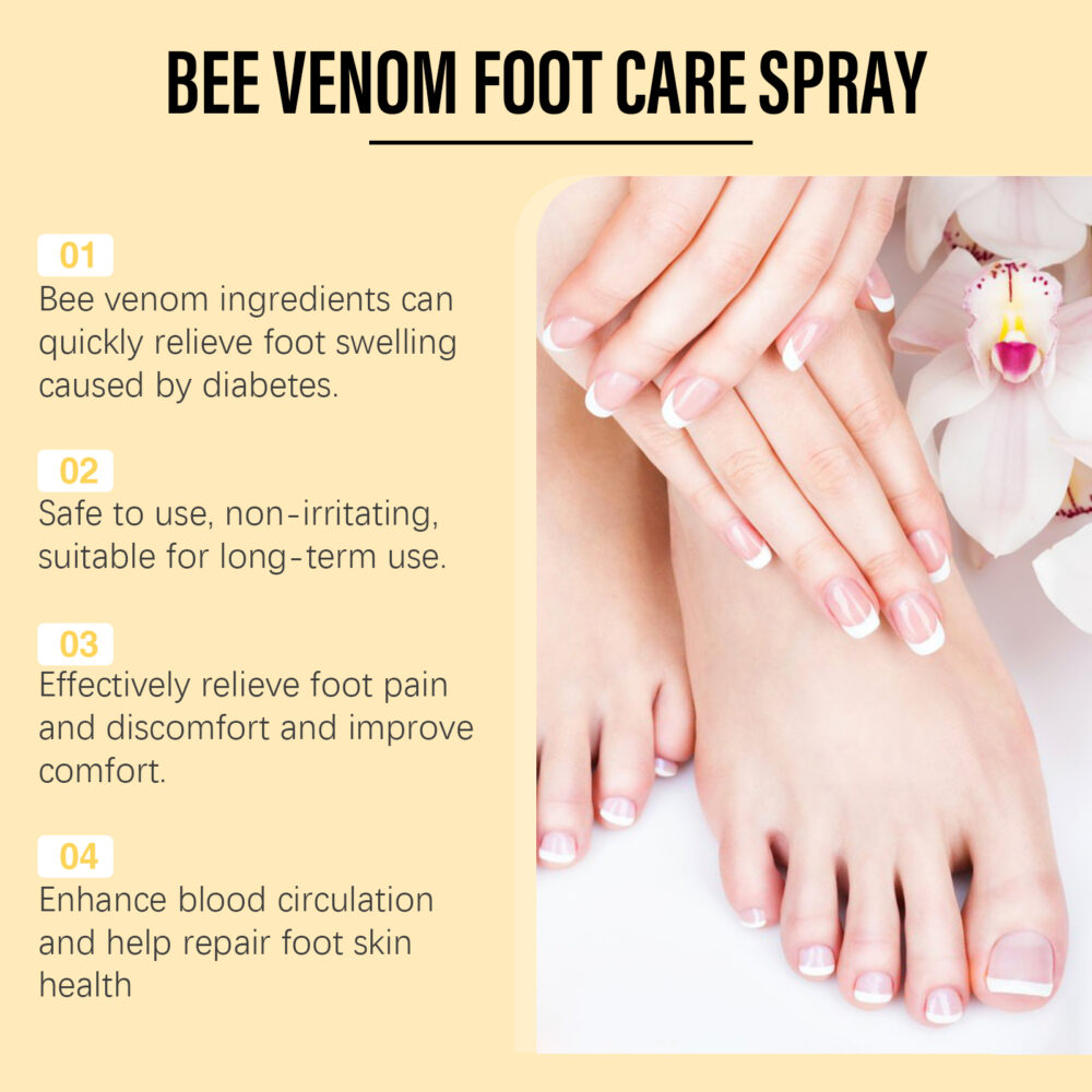 Bee Venom Foot Care Spray relieves swelling, peeling, dry and cracked feet Clean beriberi Moisturizing Spray #JL04-XIB05-A034-20-YE1 - Image 6