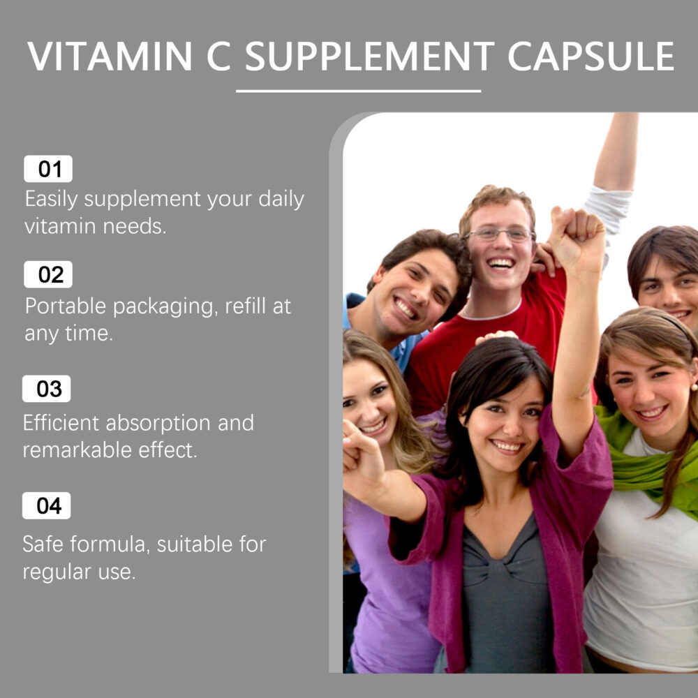 Multi-dimensional C supplement capsule daily nutrition supplement high-efficiency vitamin formula mild and easy to absorb and enhance physical strength #JL04-GOB07-A031-60-BK1 - Image 4