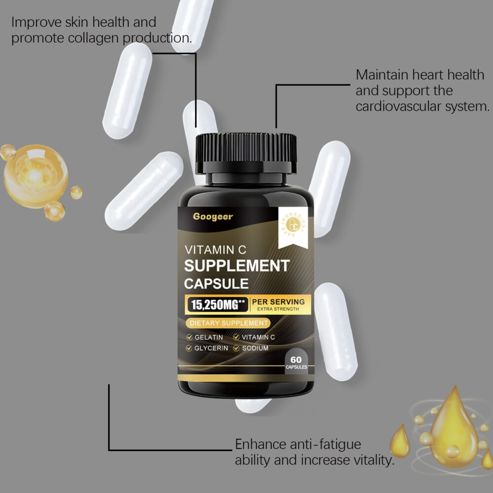 Multi-dimensional C supplement capsule daily nutrition supplement high-efficiency vitamin formula mild and easy to absorb and enhance physical strength #JL04-GOB07-A031-60-BK1 - Image 5