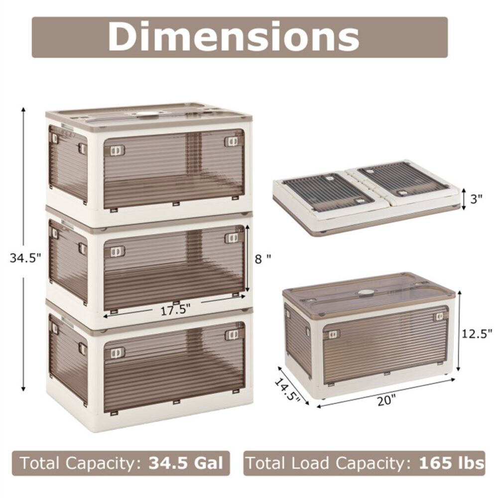 3-Pack Stackable Storage Bins 20 " x 14.5 " x 12 " #JL06-51895559 - Image 6