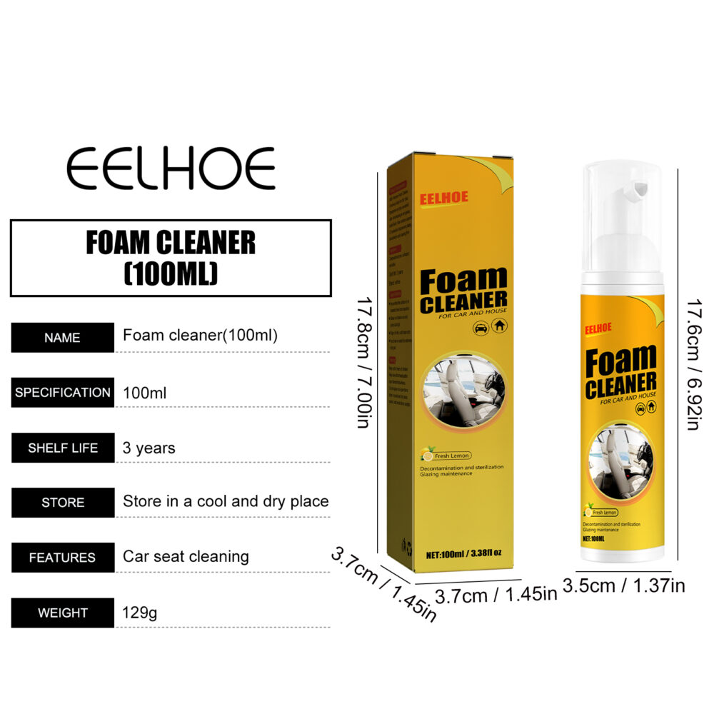 Multi-purpose Foam Cleaner (100ml) - Automotive interior and home cleaning #JL07-LA000457 - Image 2